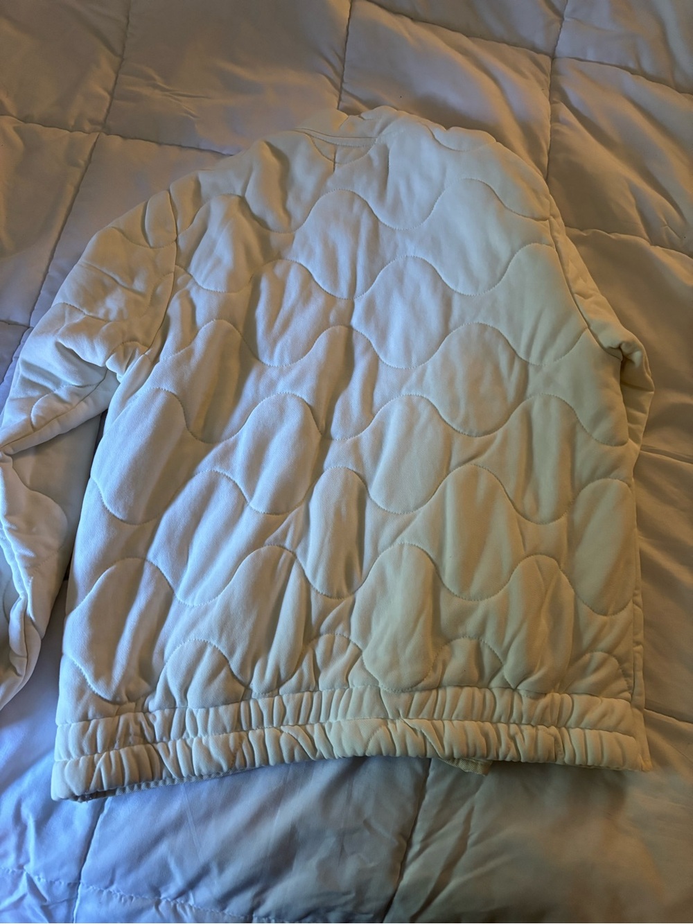 Forever 21 Light Beige Quilted Puffer Jacket